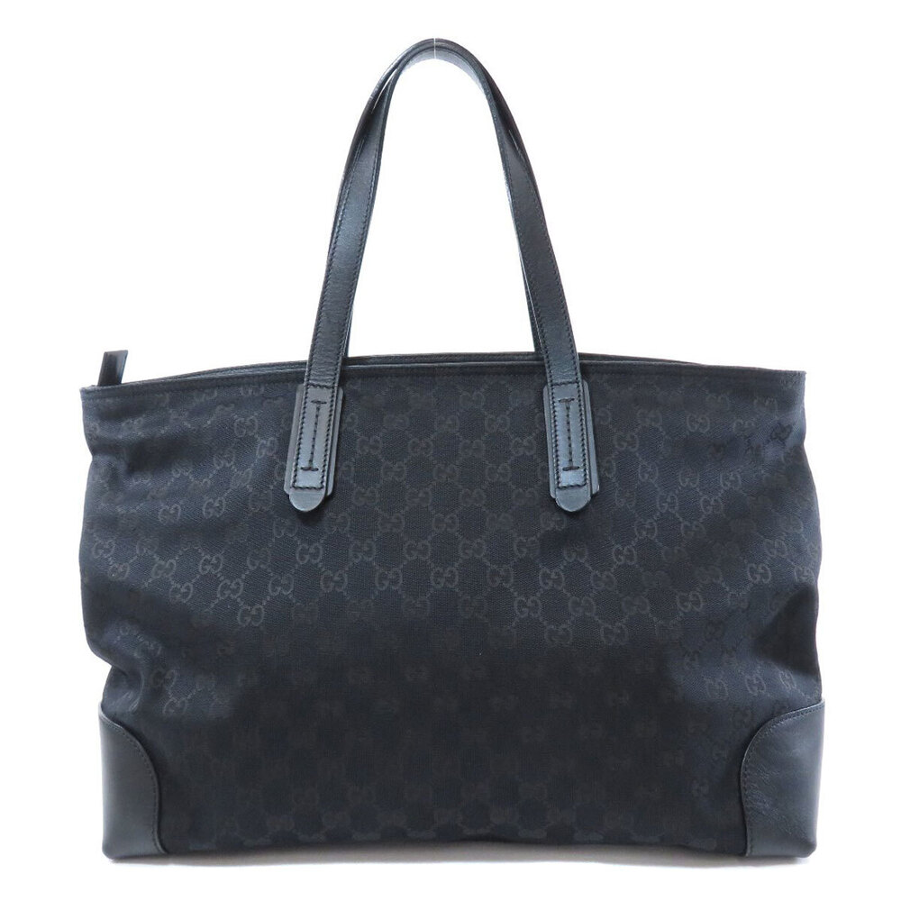 Gucci Shoulder Tote GG Bag Canvas black